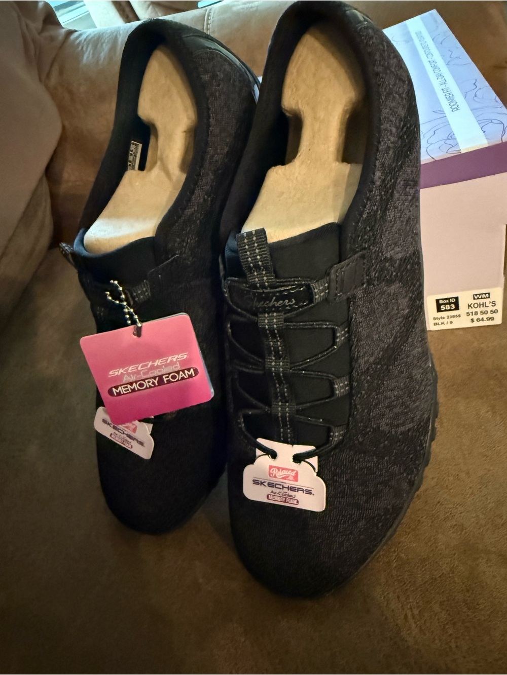 Skechers Black Slip-On Memory Foam Casual Sneakers